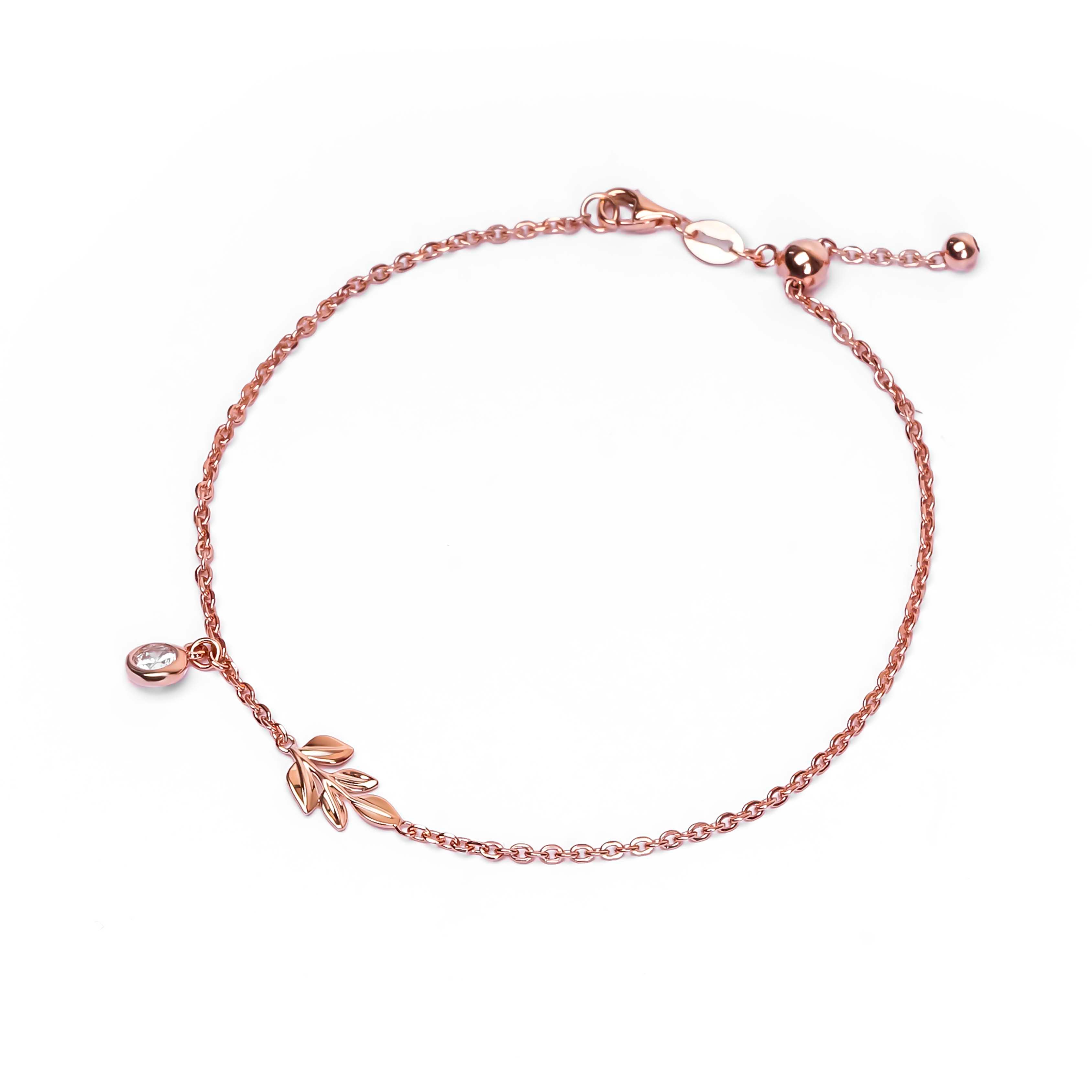 Gelang Serut Emas 7k - Leaf Gold Bracelet - Garden Collection - Juene Jewelry