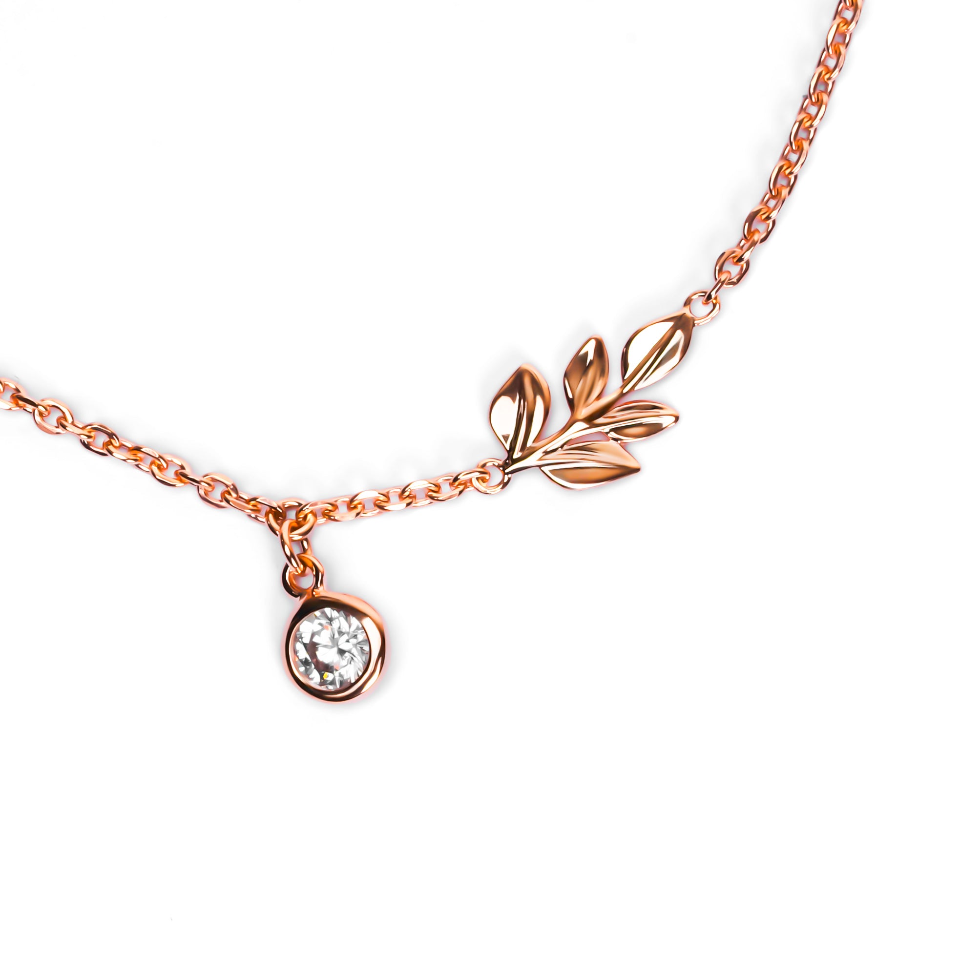 Gelang Serut Emas 7k - Leaf Gold Bracelet - Garden Collection - Juene Jewelry