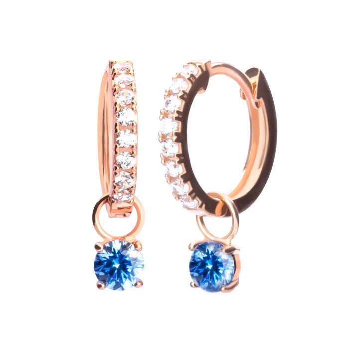 Anting Emas 7k - Azure Hoops Gold Earring - The Shades Collection - Juene Jewelry