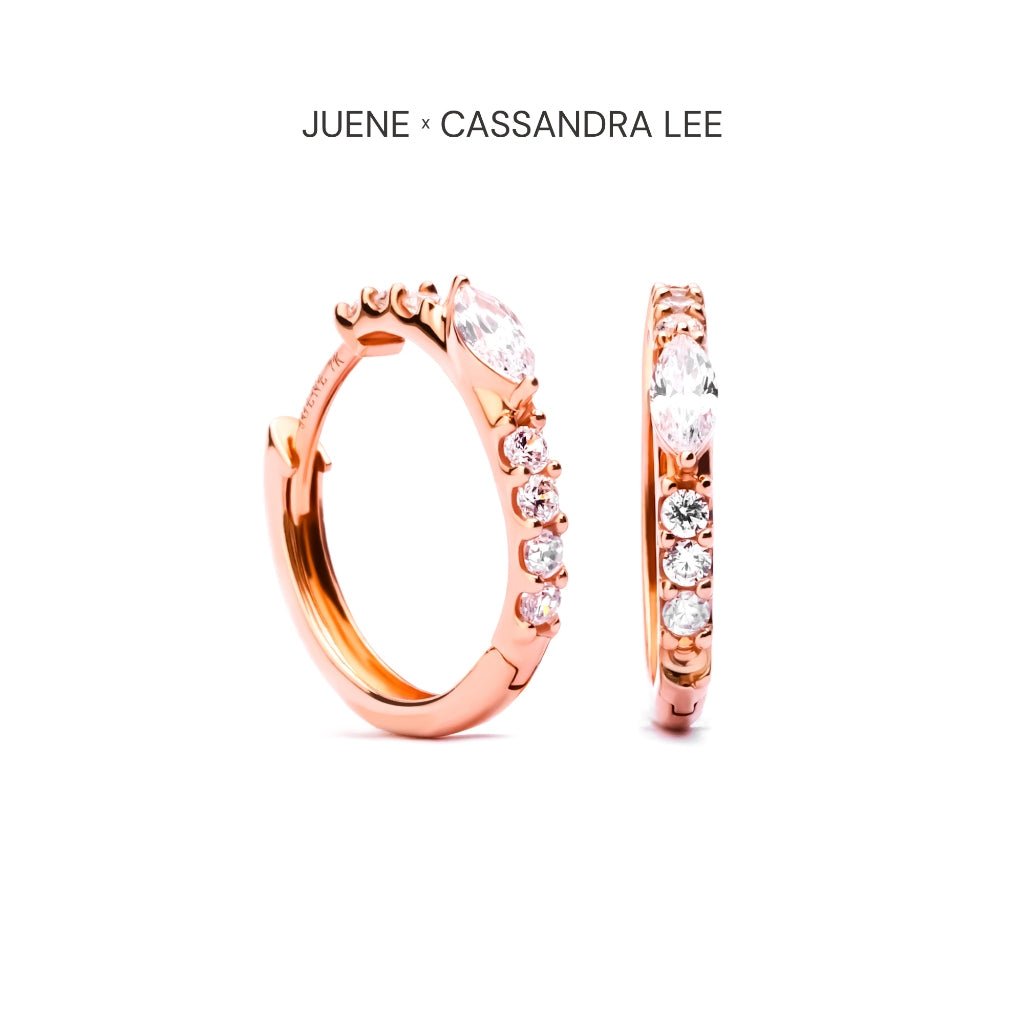 Anting Emas 7k - Bliss Gold Hoops Earring - Juene x Cassandra Lee Enchanted Collection - Juene Jewelry - Juene