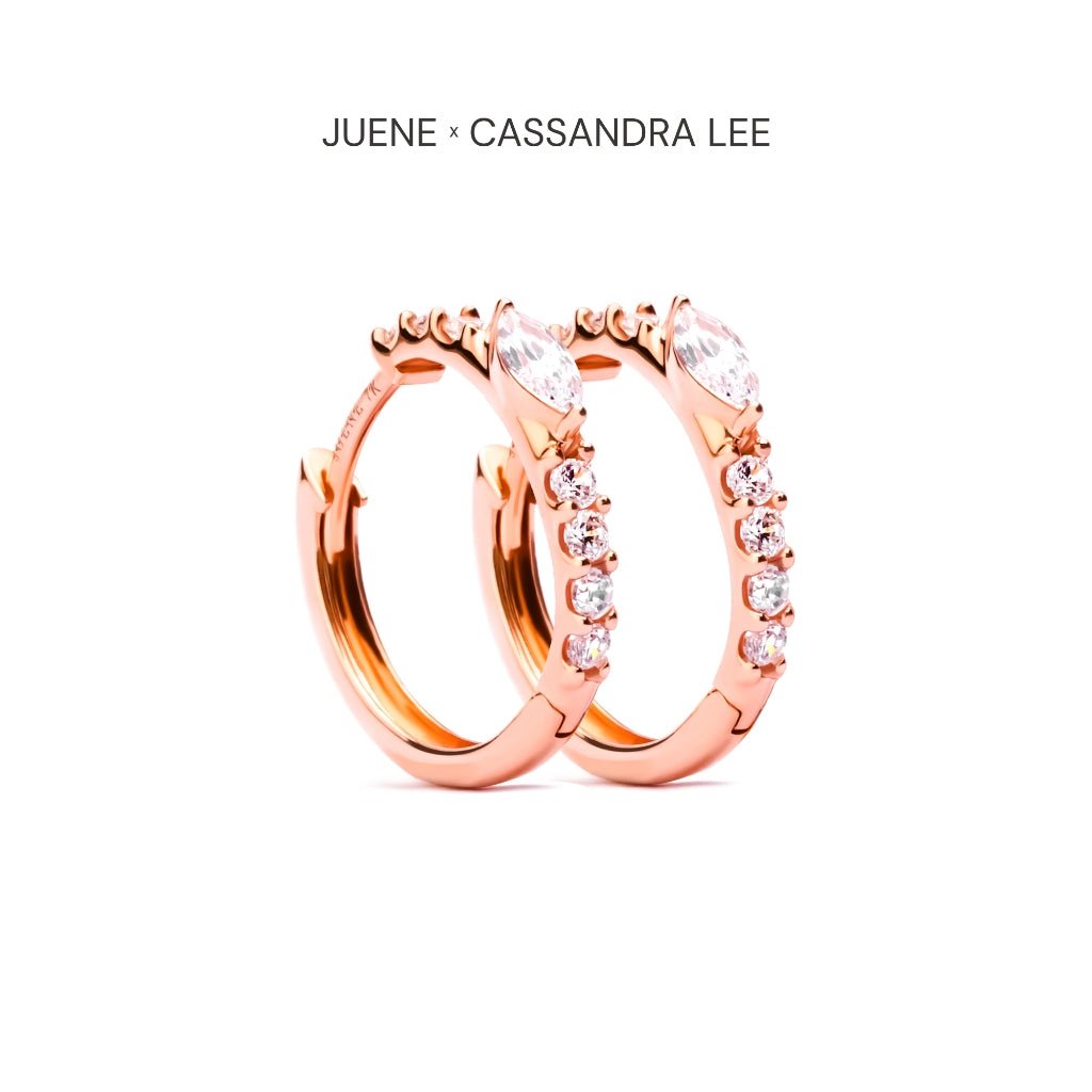 Anting Emas 7k - Bliss Gold Hoops Earring - Juene x Cassandra Lee Enchanted Collection - Juene Jewelry - Juene