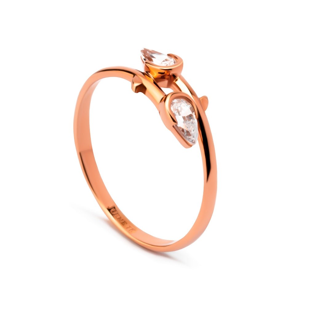 Cincin Emas 7k - Abigail Gold Ring - Treasure Collection - Juene Jewelry - Juene