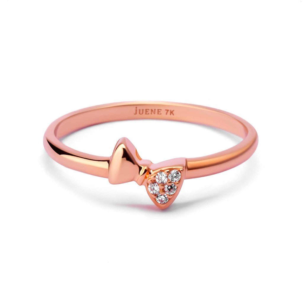 Cincin Emas 7k - Bow Gold Ring - Lumina Collection - Juene Jewelry - Juene