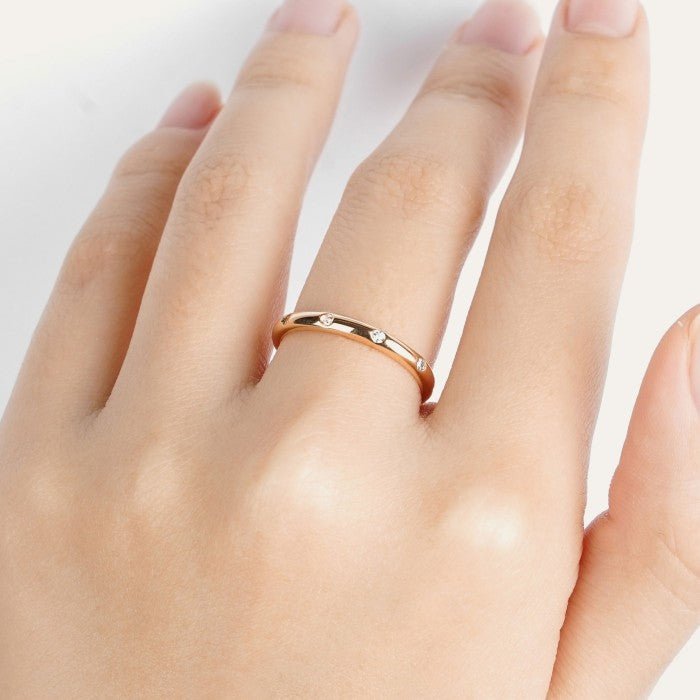 Cincin Emas 7k - Claas Gold Ring  - Dazzling Juene Collection - Juene Jewelry