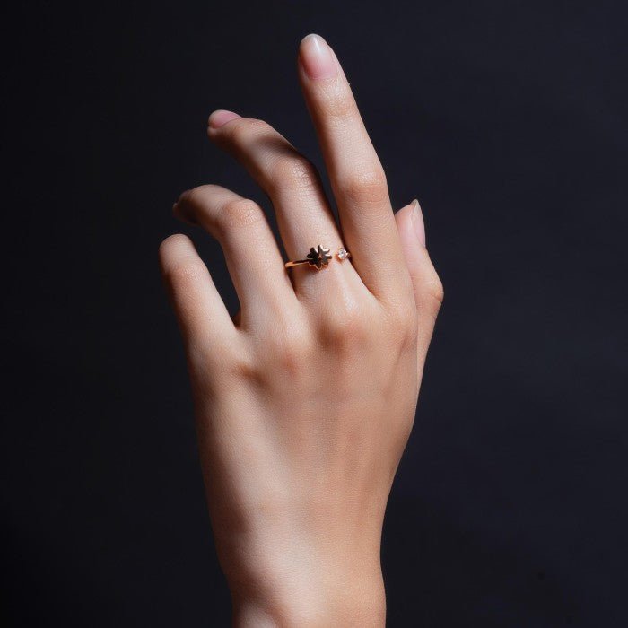 Cincin Emas 7k - Dara Gold Ring - The Shades Collection - Juene Jewelry
