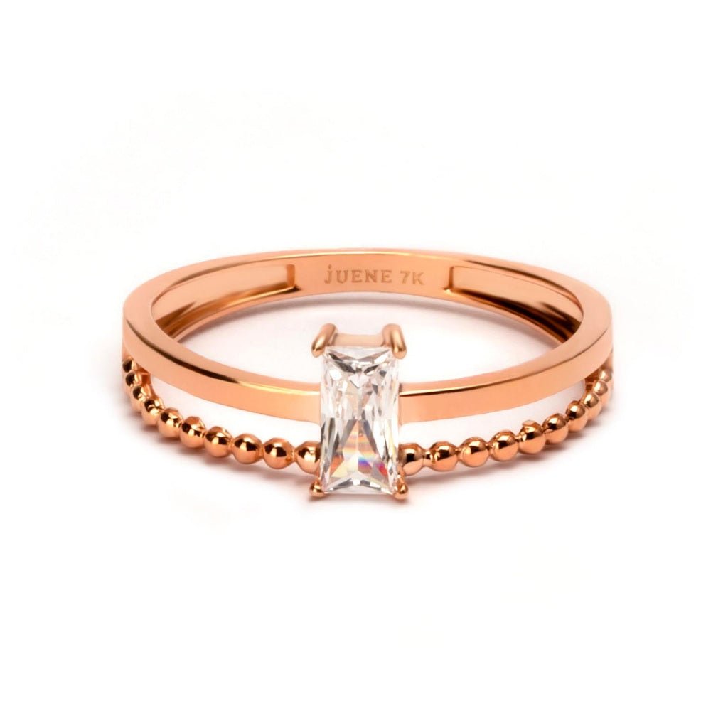 Cincin Emas 7k - Imara Gold Ring - Quadra Collection - Juene Jewelry - Juene