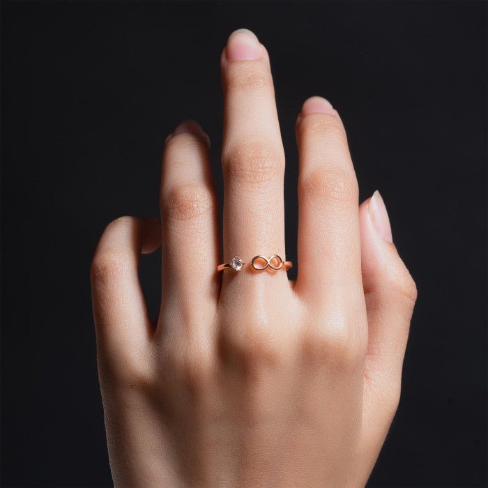 Cincin Emas 7k - Infinity  Gold Ring - The Shades Collection - Juene Jewelry