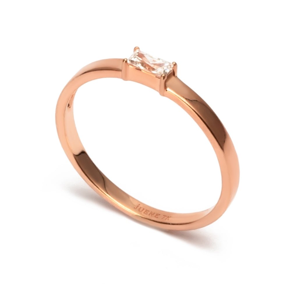 Cincin Emas 7k -  Jayla Gold Ring - Quadra Collection - Juene Jewelry