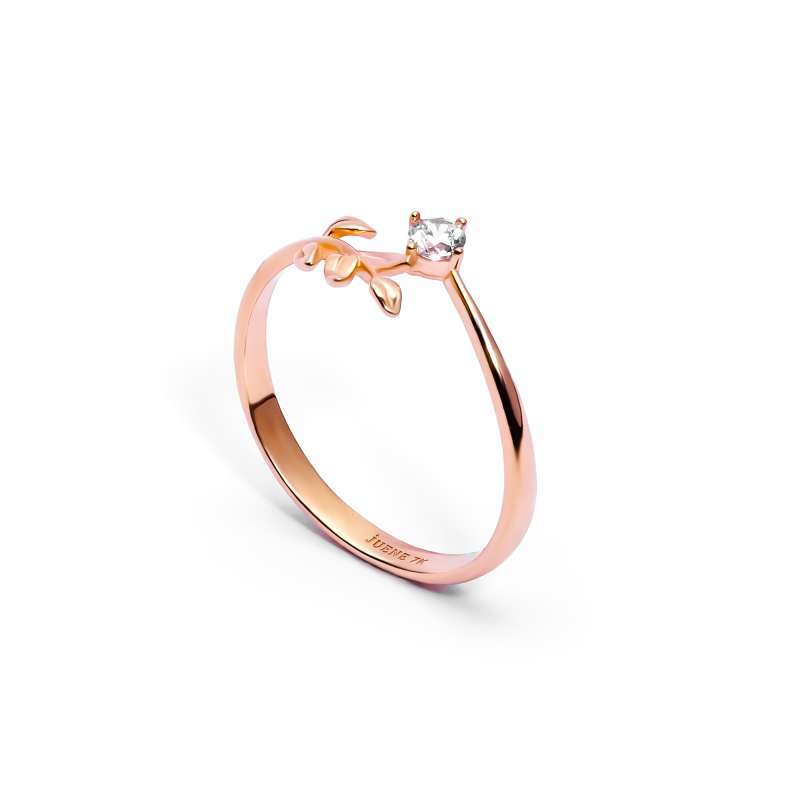 Cincin Emas 7k - Leaf Gold Ring - Garden Collection - Juene Jewelry - Juene