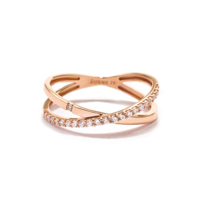 Cincin Emas 7k - Lucy Gold Ring - Twine Collection - Juene Jewelry