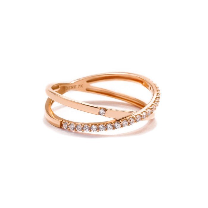 Cincin Emas 7k - Lucy Gold Ring - Twine Collection - Juene Jewelry