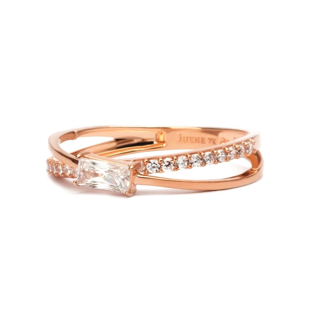 Cincin Emas 7k -  Maisa Gold Ring - Quadra Collection - Juene Jewelry