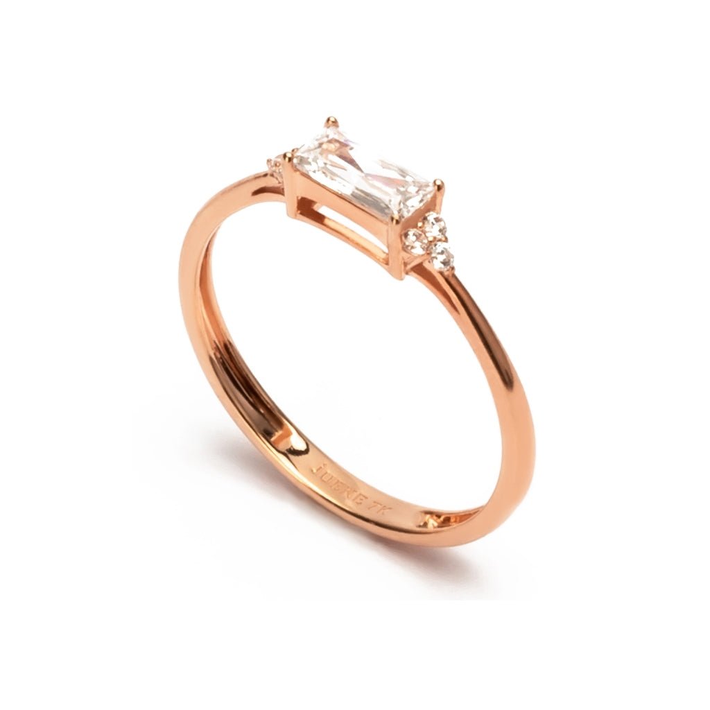 Cincin Emas 7k -  Nora Gold Ring - Quadra Collection - Juene Jewelry