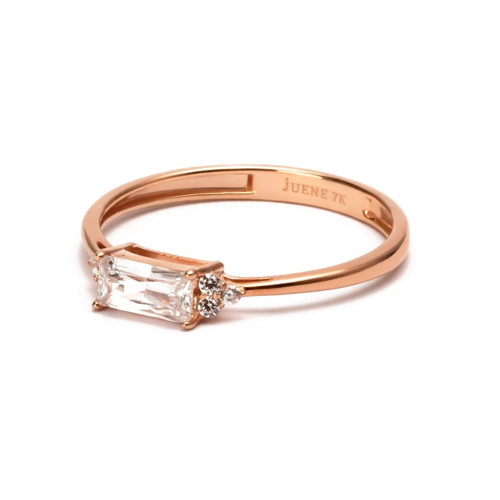 Cincin Emas 7k -  Nora Gold Ring - Quadra Collection - Juene Jewelry