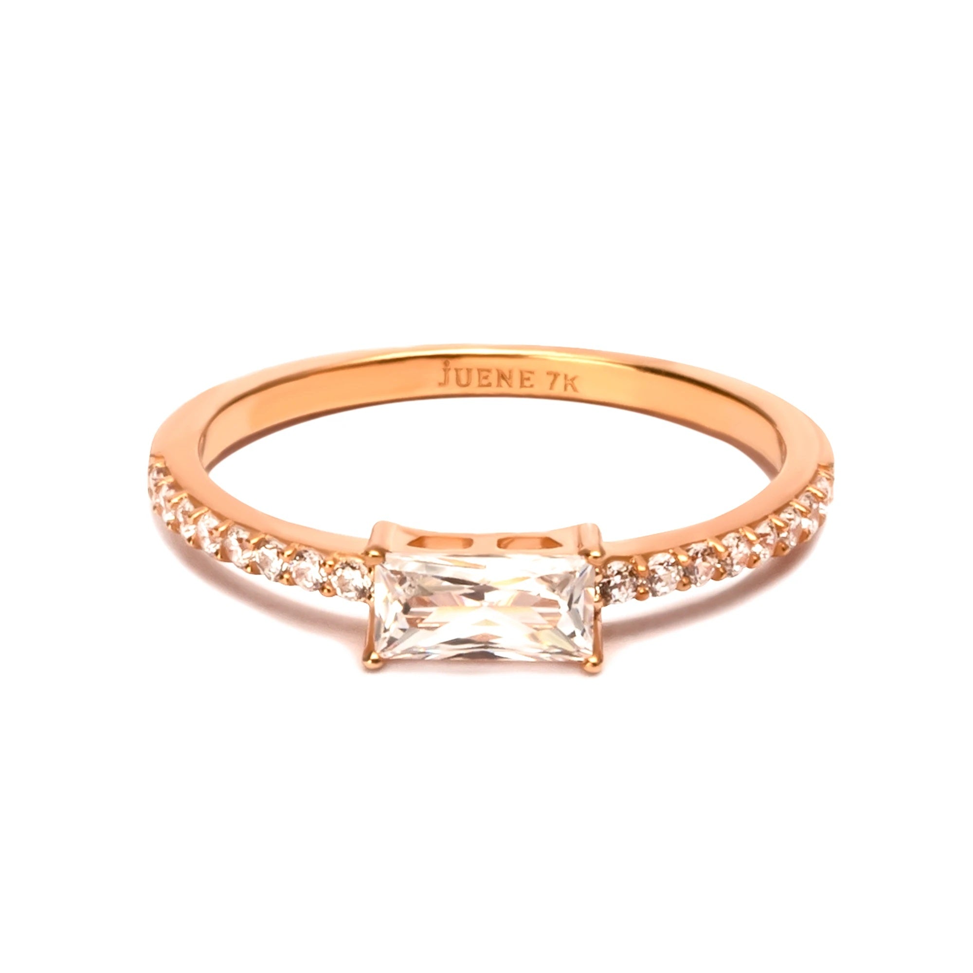 Cincin Emas 7k - Sage Gold Ring - Quadra Collection - Juene Jewelry - Juene