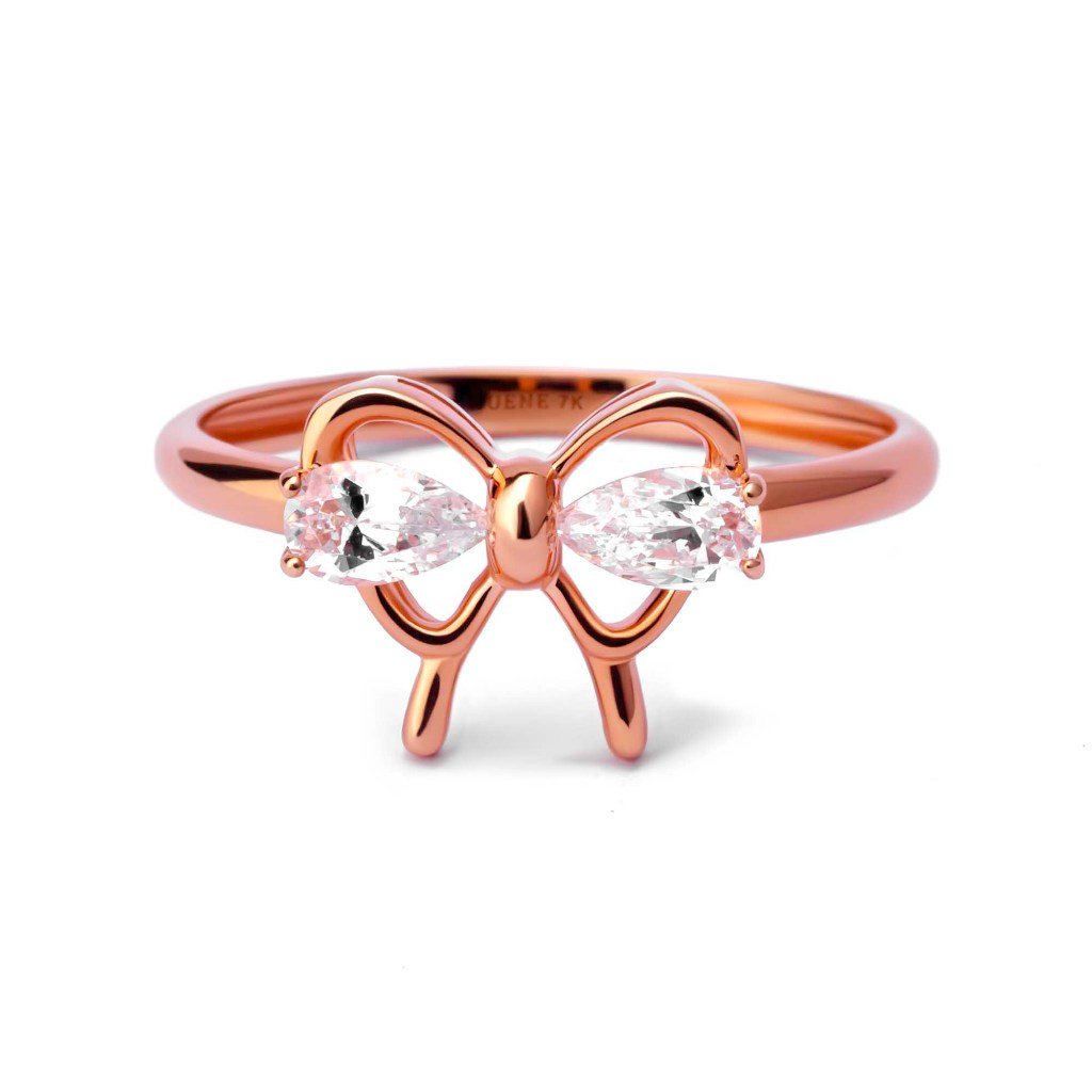 Cincin Emas 7k - Twist Ribbon Gold Ring - Lumina Collection - Juene Jewelry - Juene