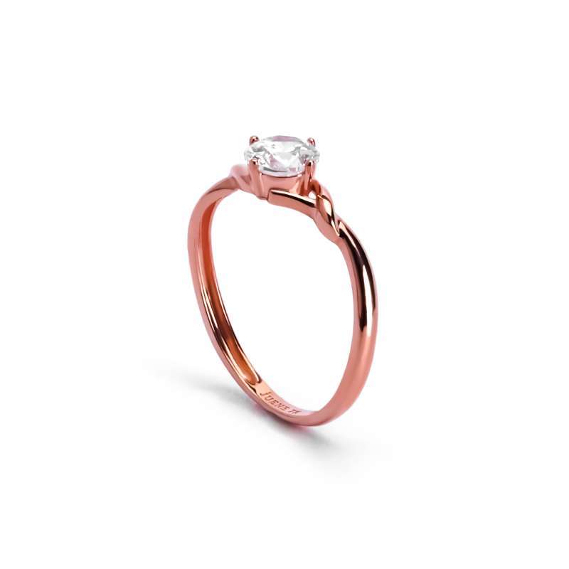 Cincin Emas Solitaire 7k - Fey Gold Ring - Dazzling Juene Collection - Juene Jewelry - Juene