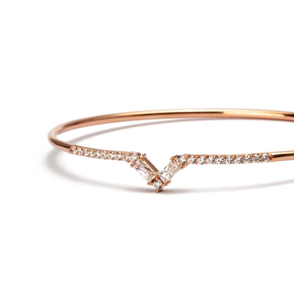 Gelang Emas 7k - Elina Gold Bangle - Quadra Collection - Juene Jewelry