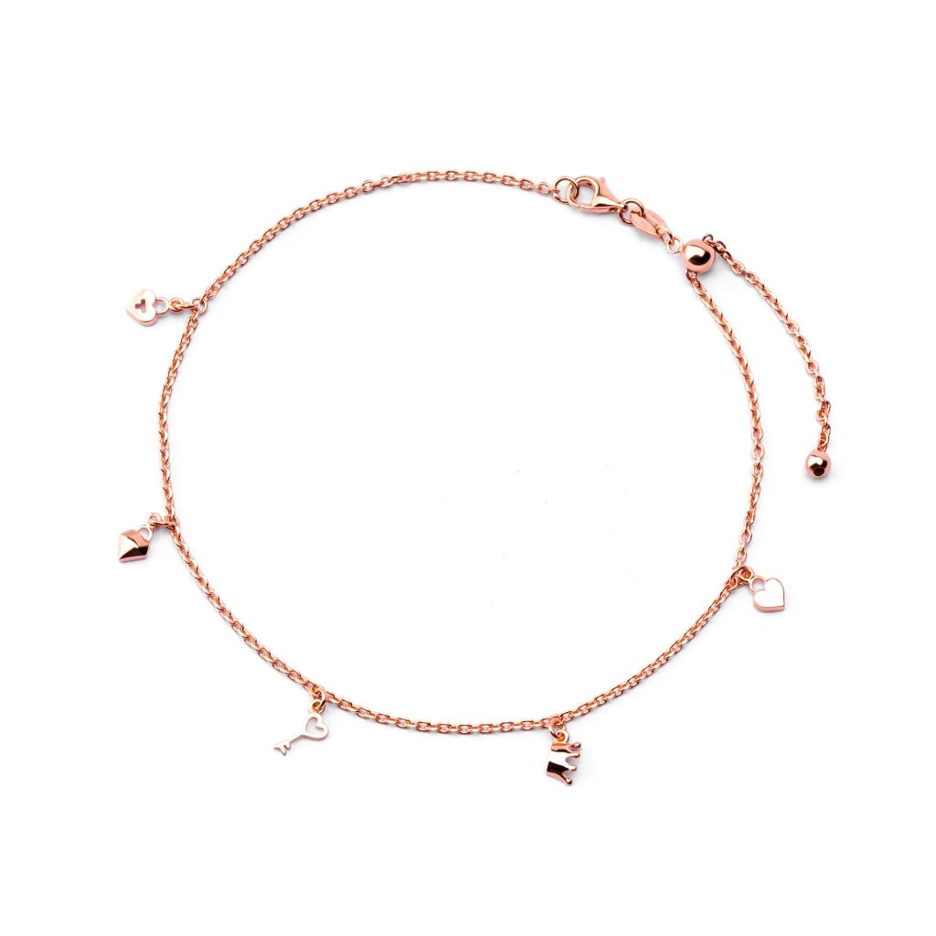 Gelang Kaki Serut Emas 7k - Cheerful Gold Anklet - Lumina Collection - Juene Jewelry - Juene