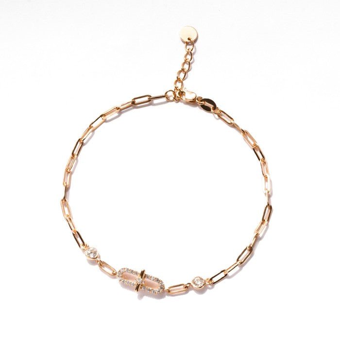 Gelang Rantai Emas 7k - Dela Gold Bracelet - Dazzling Collection - Juene Jewelry