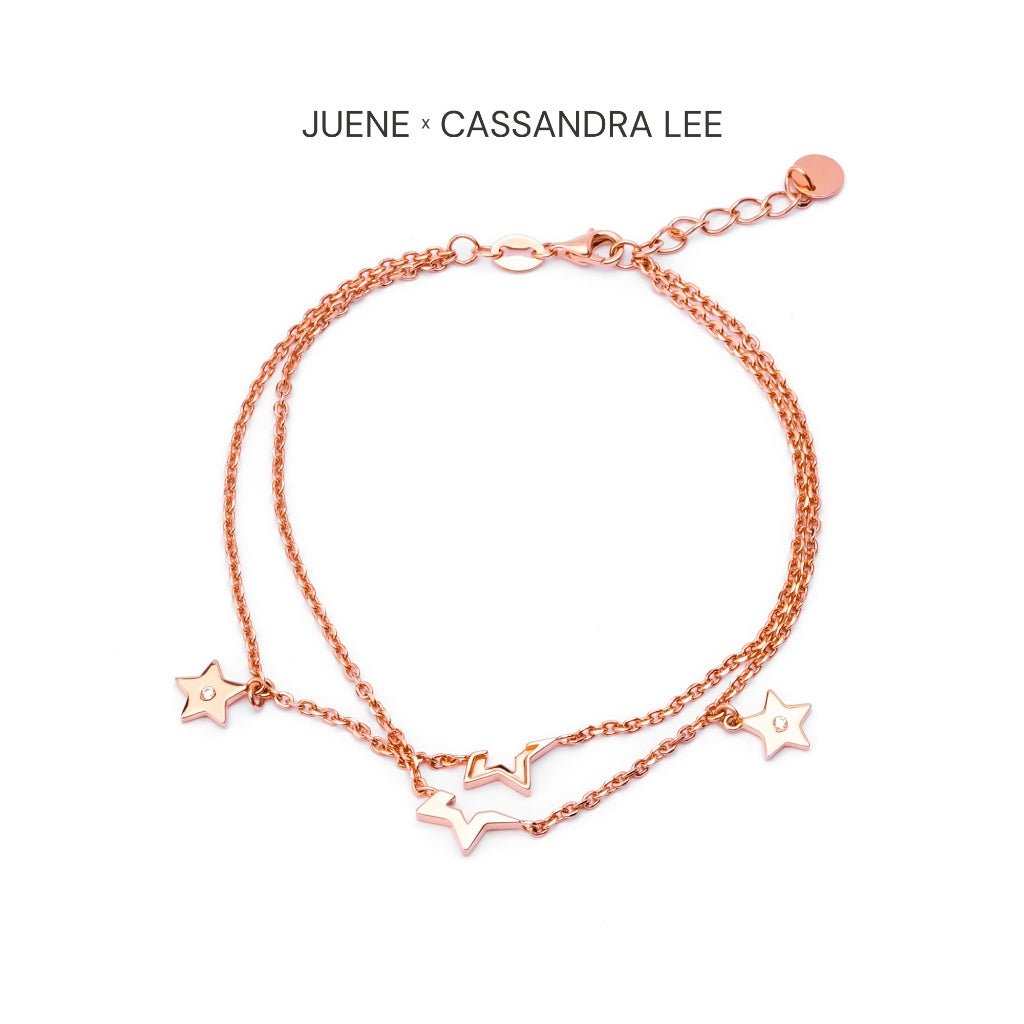 Gelang Rantai Emas 7k - Star Gold Bracelet - Juene x Cassandra Lee Enchanted Collection - Juene Jewelry - Juene