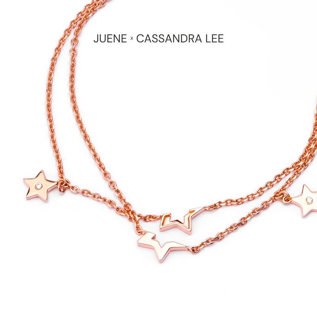 Gelang Rantai Emas 7k - Star Gold Bracelet - Juene x Cassandra Lee Enchanted Collection - Juene Jewelry - Juene