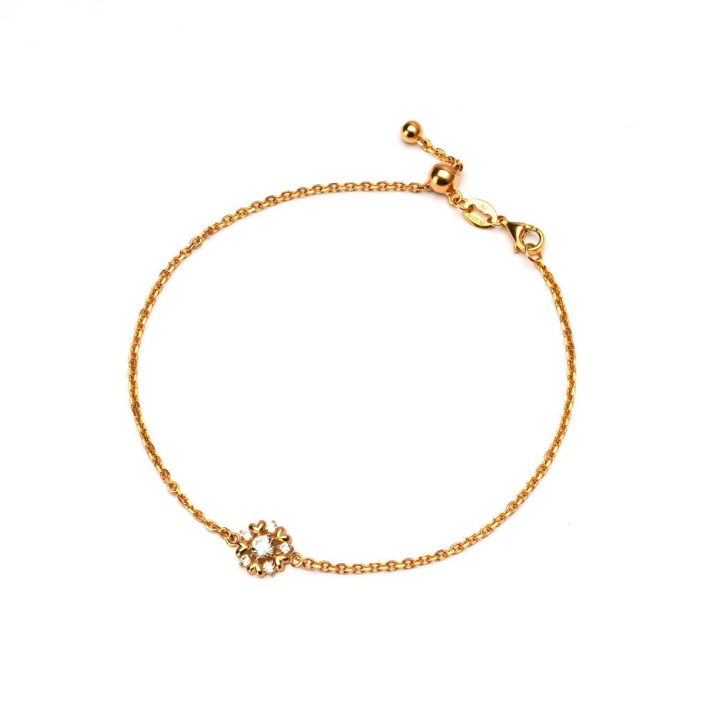 Gelang Serut Emas 7k - Flora Gold Bracelet - Dazzling Collection - Juene Jewelry