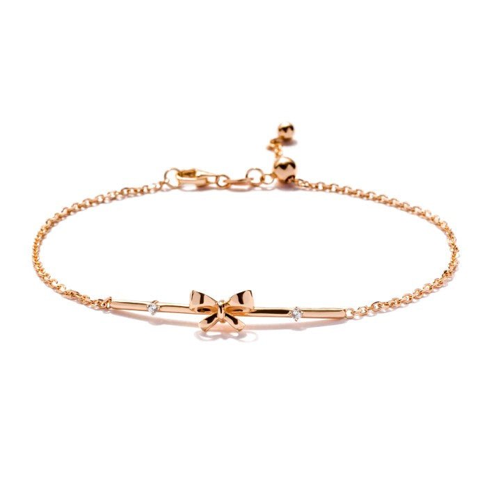 Gelang Serut Emas 7k - Ribbon Gold Bracelet - Twine Collection - Juene Jewelry