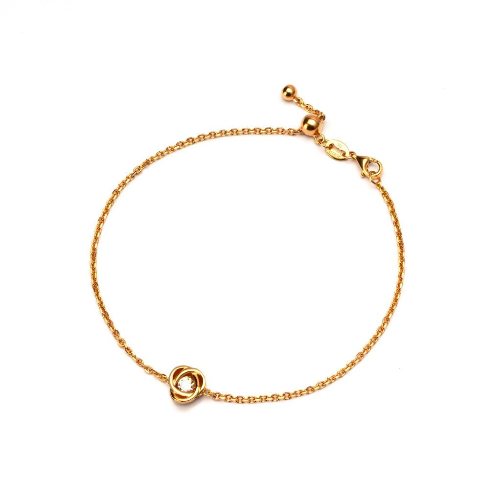 Gelang Serut Emas 7k - Rosa Gold Bracelet - Dazzling Collection - Juene Jewelry