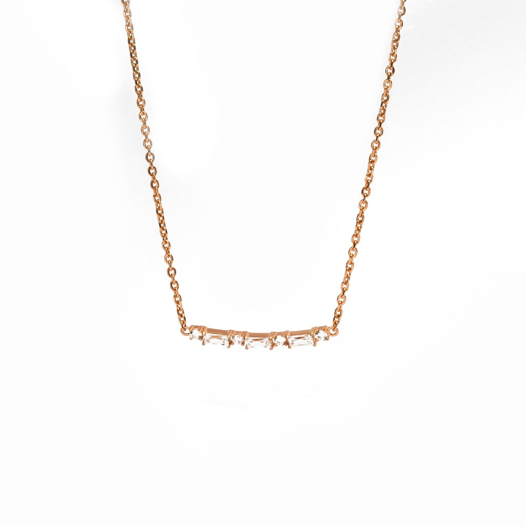 Kalung Serut Emas 7k - Aria Gold Necklace - Quadra Collection - Juene Jewelry