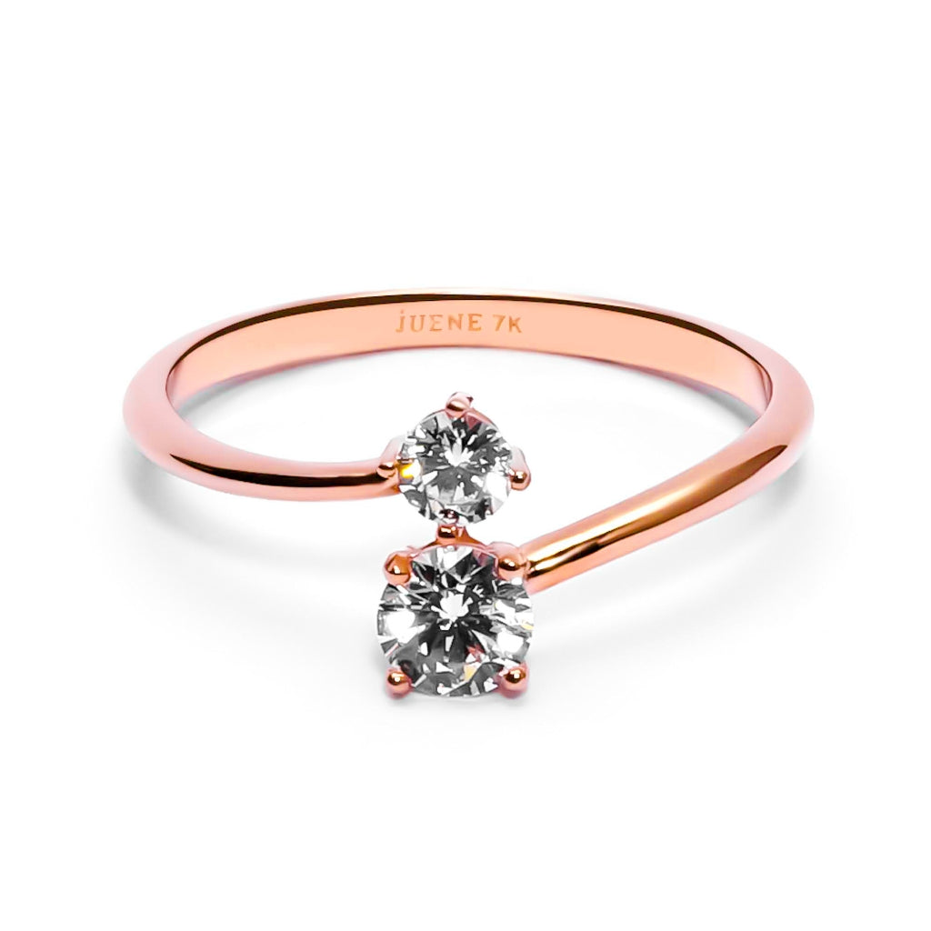 Cincin Emas 7k -  Clarie Gold Ring - Garden Collection - Juene Jewelry