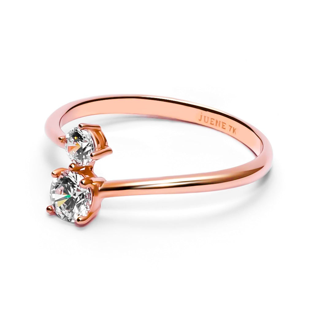 Cincin Emas 7k -  Clarie Gold Ring - Garden Collection - Juene Jewelry