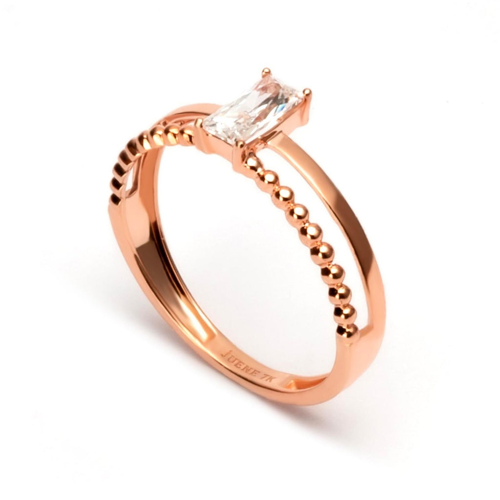 Cincin Emas 7k - Imara Gold Ring - Quadra Collection - Juene Jewelry