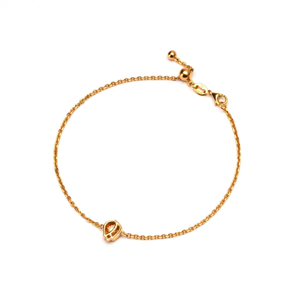 Emas 7k - Tulip Gold Bracelet - Dazzling Collection - Juene Jewelry