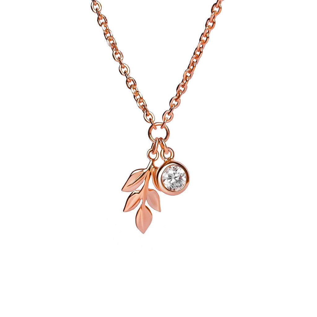 Kalung Serut Emas 7k - Leaf Gold Necklace - Garden Collection - Juene Jewelry