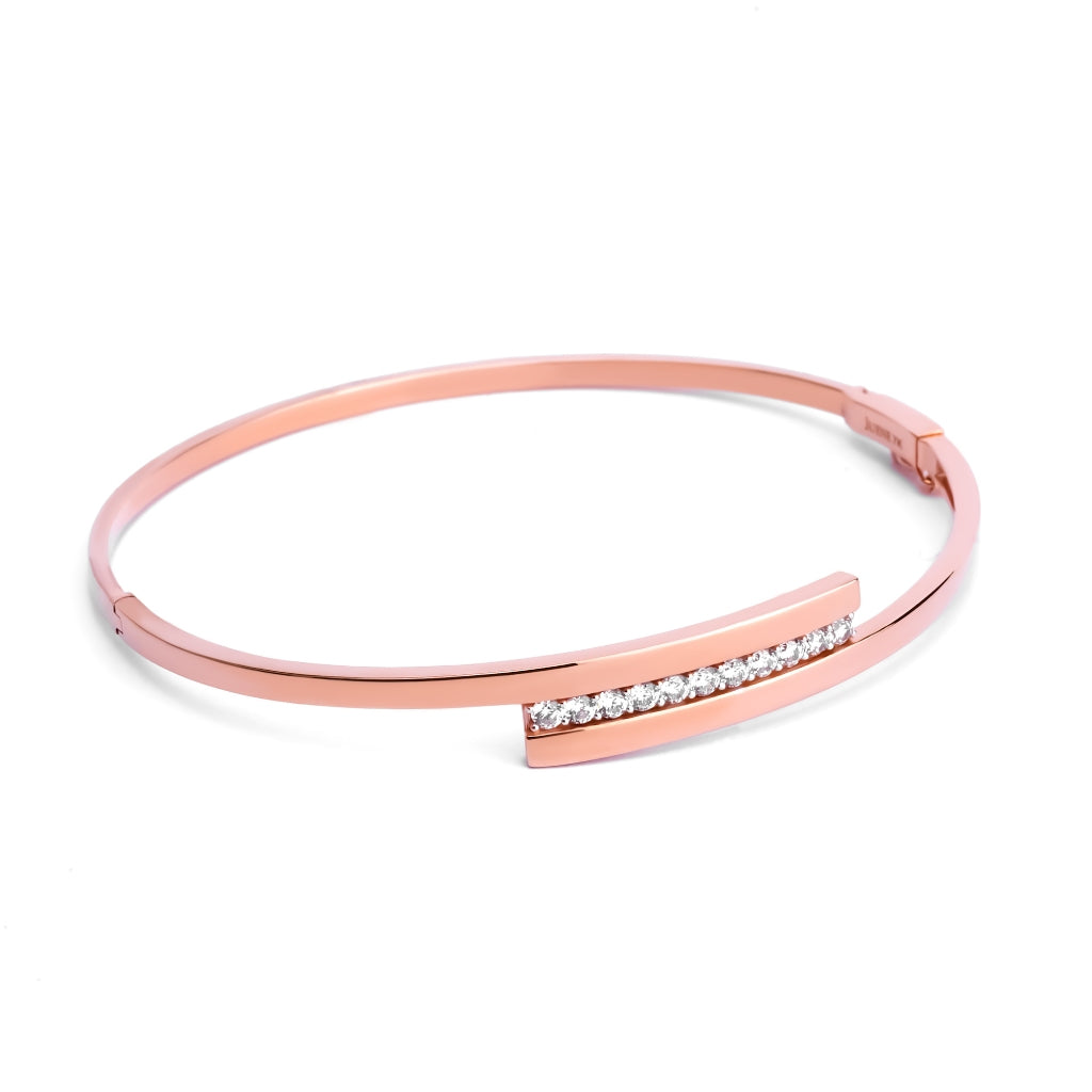 Gelang Emas 7k - Faye Gold Bangle - Dazzling Collection - Juene Jewelry