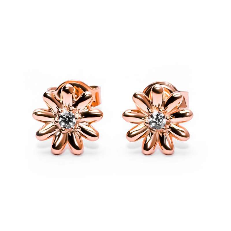 Anting Tusuk Emas 7k - Floria Gold Stud Earring - Garden Collection - Juene Jewelry