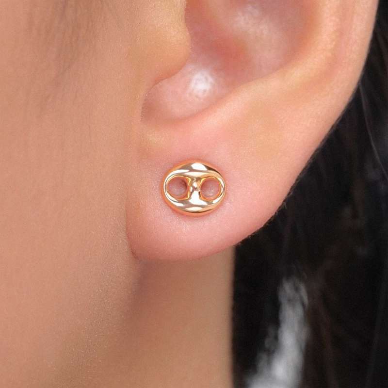 Anting Tusuk Emas 7k - Zana Gold Stud Earring - Luxia Collection - Juene Jewelry