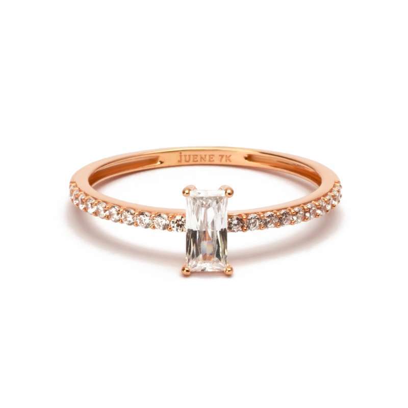 Cincin Emas 7k - Nina Gold Ring - Quadra Collection - Juene Jewelry