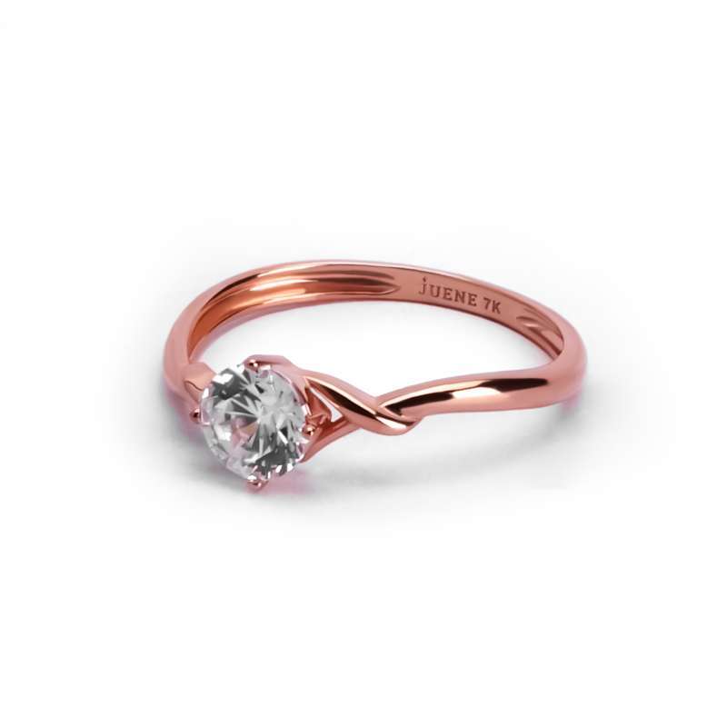 Cincin Emas Solitaire 7k - Fey Gold Ring - Dazzling Juene Collection - Juene Jewelry