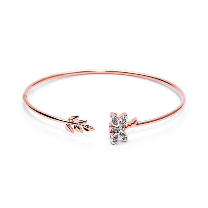 Gelang Emas 7k - Dragonfly Gold Bangle - Garden Collection - Juene Jewelry