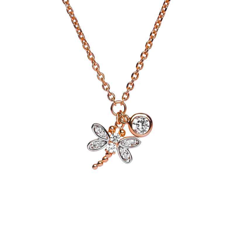 Kalung Serut Emas 7k - Dragonfly Gold Necklace - Garden Collection - Juene Jewelry