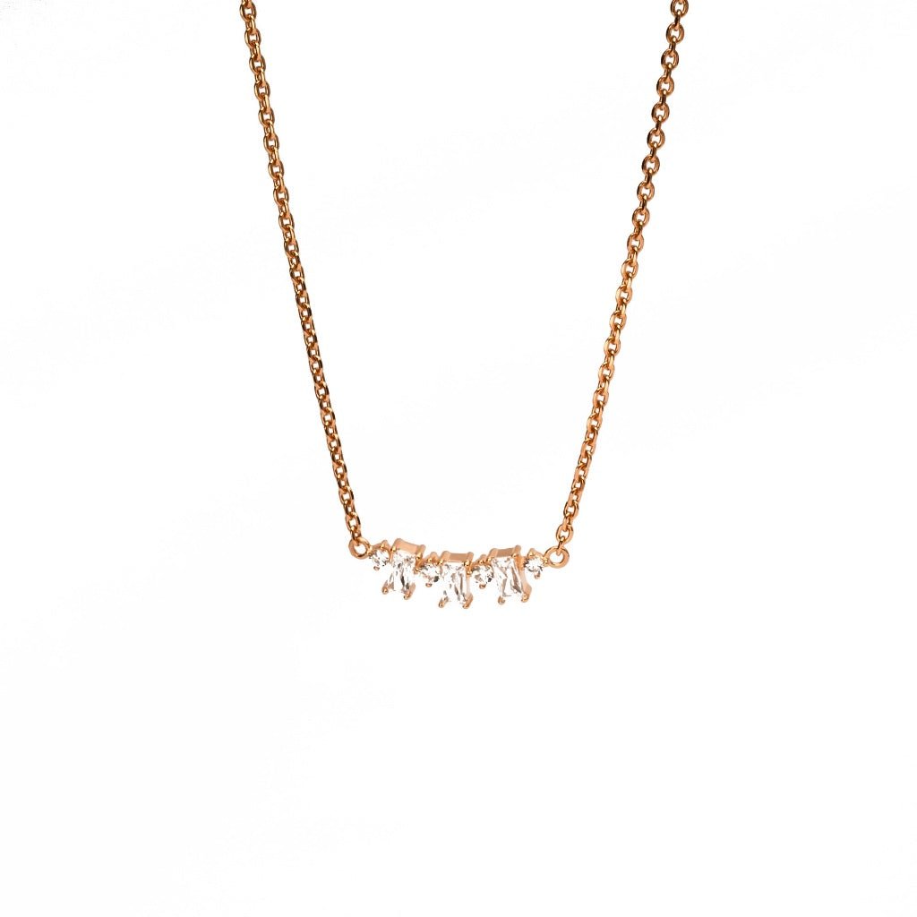 Kalung Serut Emas 7k - Lucia Gold Necklace - Quadra Collection - Juene Jewelry - Juene