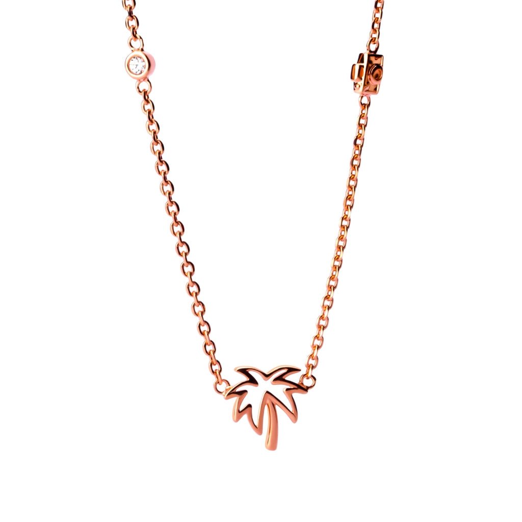 Kalung Serut Emas 7k - Palm Tree Gold Necklace - Lumina Collection - Juene Jewelry - Juene