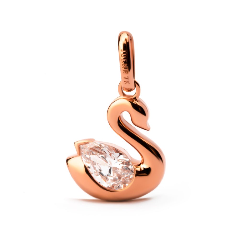 Liontin Emas 7k - Swan Gold Pendant - Bubbly Collection - Juene Jewelry - Juene